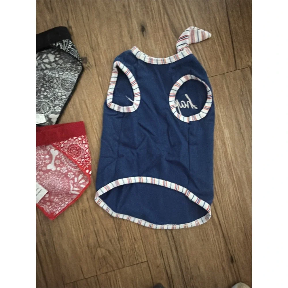 Dog Clothes Lot Bandanas And Shirt Size Medium 3 Total Cute Trendy